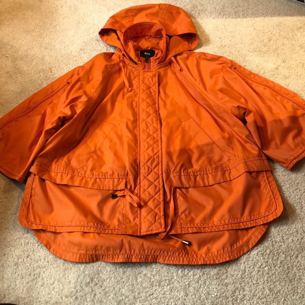 Urban Outfitters Orange Rain Jacket